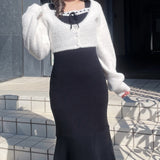 【予約商品 12月上旬お届け】ボレロアンサンブルニットワンピース