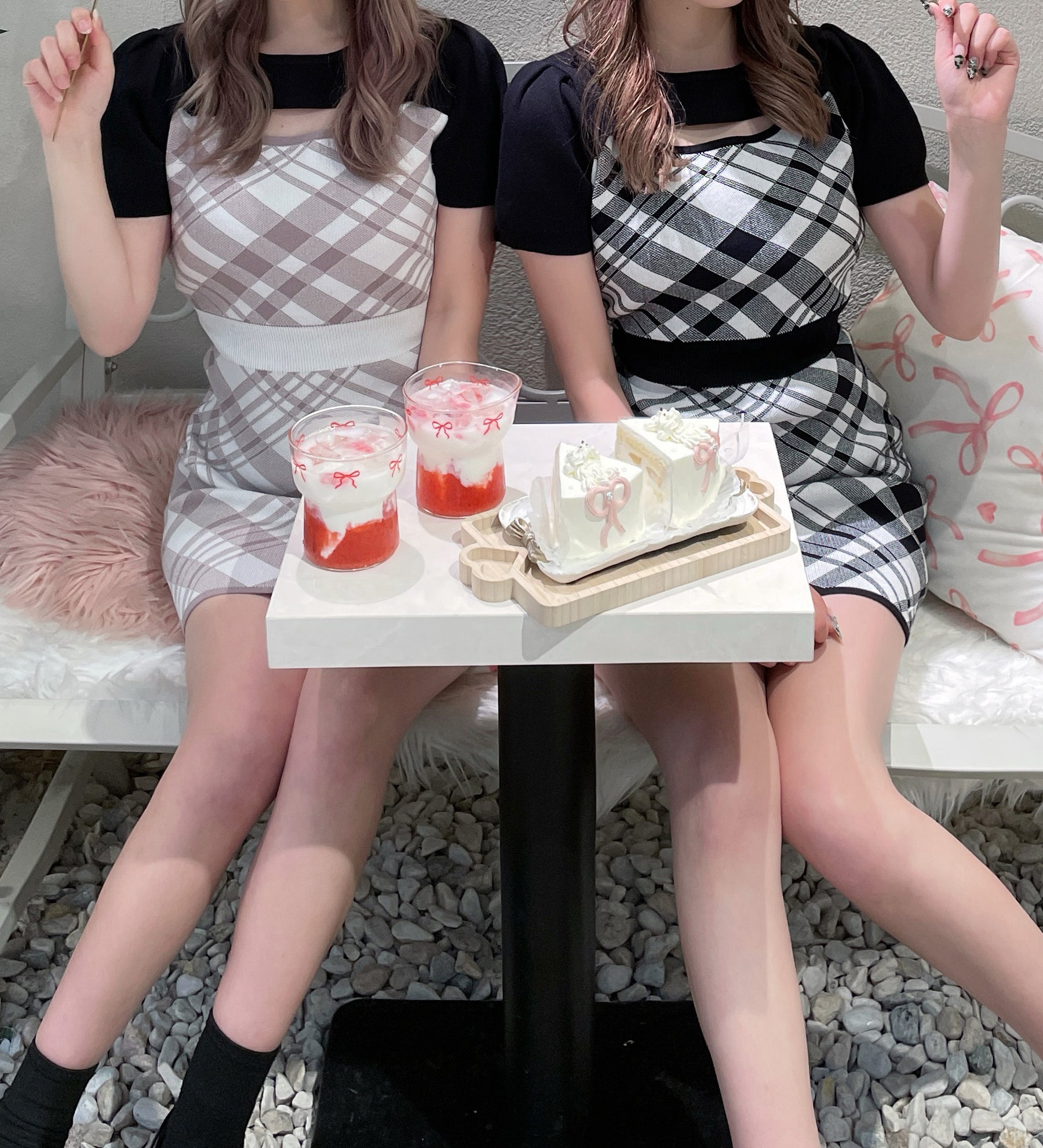 ジャガードバックリボンワンピース