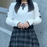 スリットリボンスリーブトップス