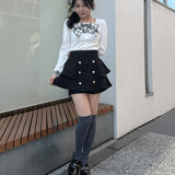 【予約商品　4月上旬発送予定】リボンレイヤードトップス