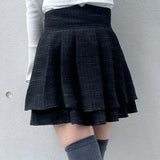 【abcボトムス10％割♡】ダブルフレアスカート