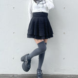 【abcボトムス10％割♡】ダブルフレアスカート