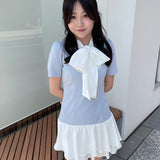 ボウタイレイヤードワンピース