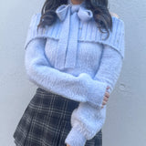 【予約商品 12月中旬発送】
ビジュオフショルニット