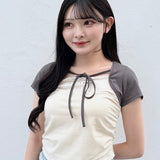 バイカラーレイヤードTシャツ