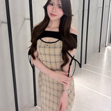 【予約商品7月下旬お届け】レイヤードバックリボンロングワンピース
