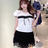 レースフリルTシャツ