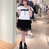 レースフリルTシャツ
