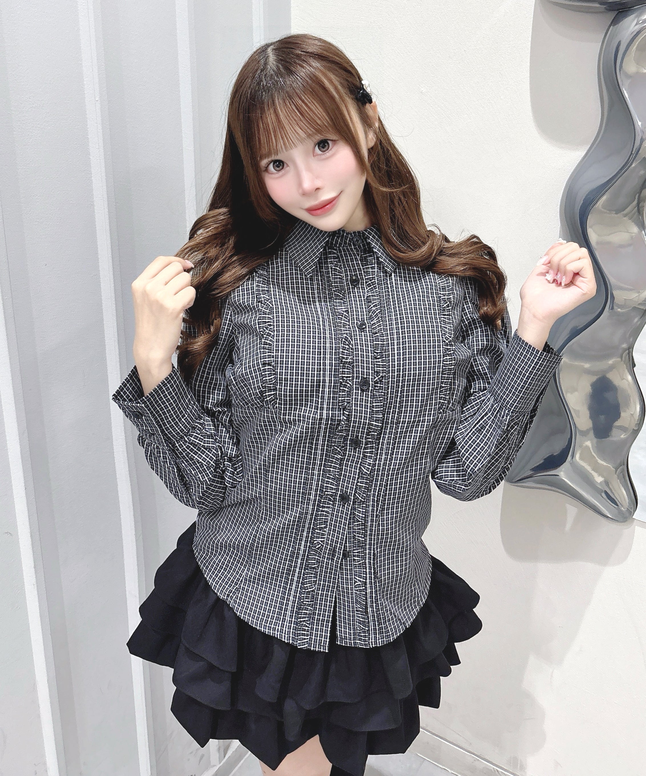【8月28日(金)発売スタート】フリル切り替えシャツ