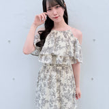 【予約商品7月中旬お届け】アメスリフリルレイヤードロングワンピース