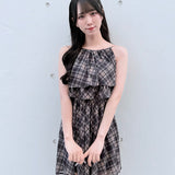 【予約商品7月中旬お届け】アメスリフリルレイヤードロングワンピース