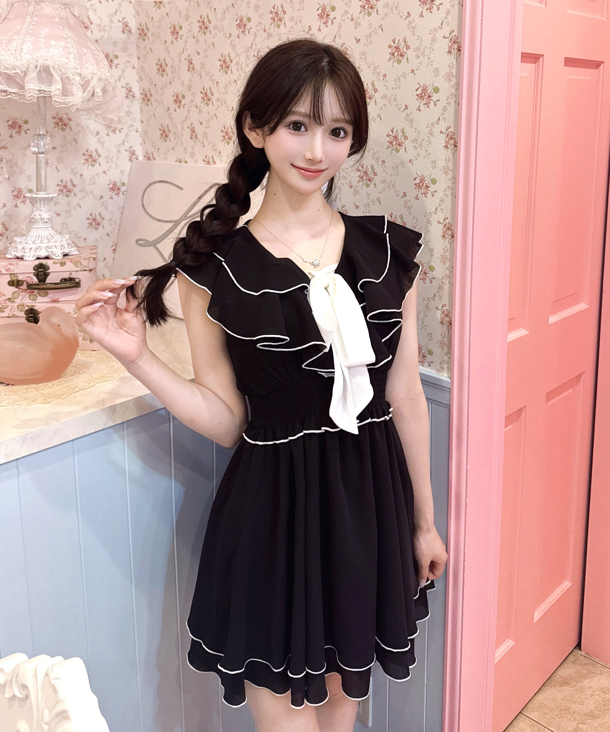 【6/12(金)発売スタート】ラッフルリボンミニワンピース