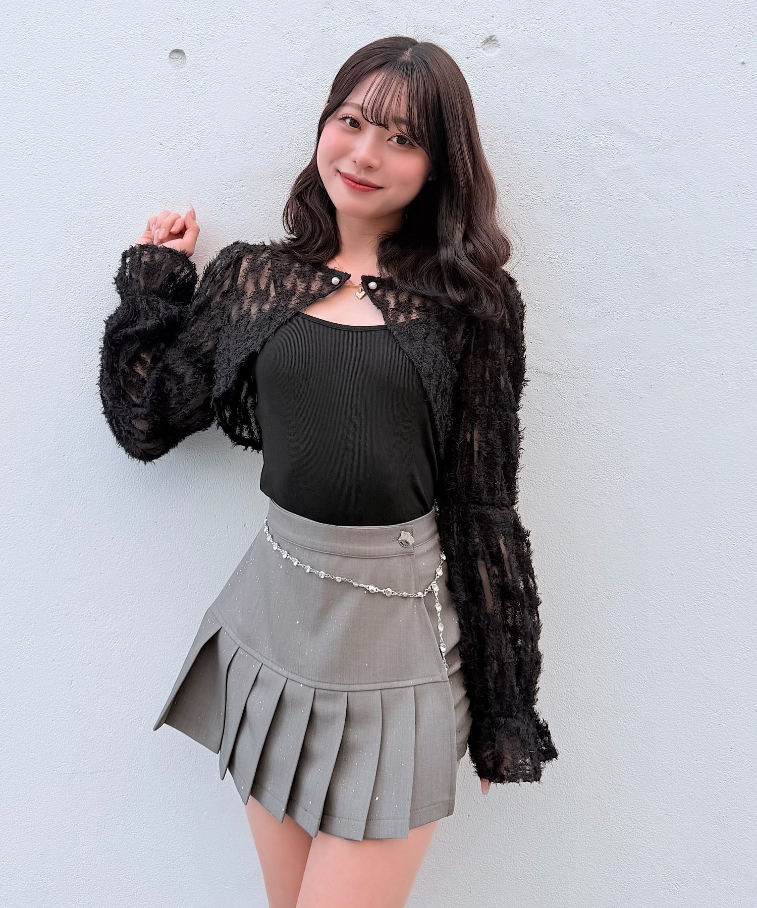 フェザーボレロアンサンブルトップス