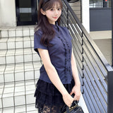 【6/25(木)発売スタート】フリルチェックシャツ