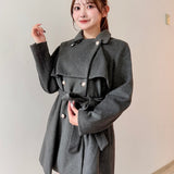 ビットスタンドカラーミドルコート