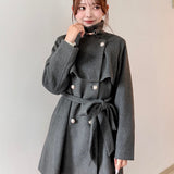 ビットスタンドカラーミドルコート