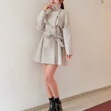 ビットスタンドカラーミドルコート