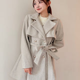 ビットスタンドカラーミドルコート