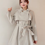 ビットスタンドカラーミドルコート