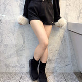 スエードショートパンツ