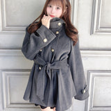 【12月上旬お届け】ダブル釦ペプラムコート