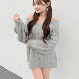 バックリボンダーリンニット