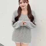 バックリボンダーリンニット