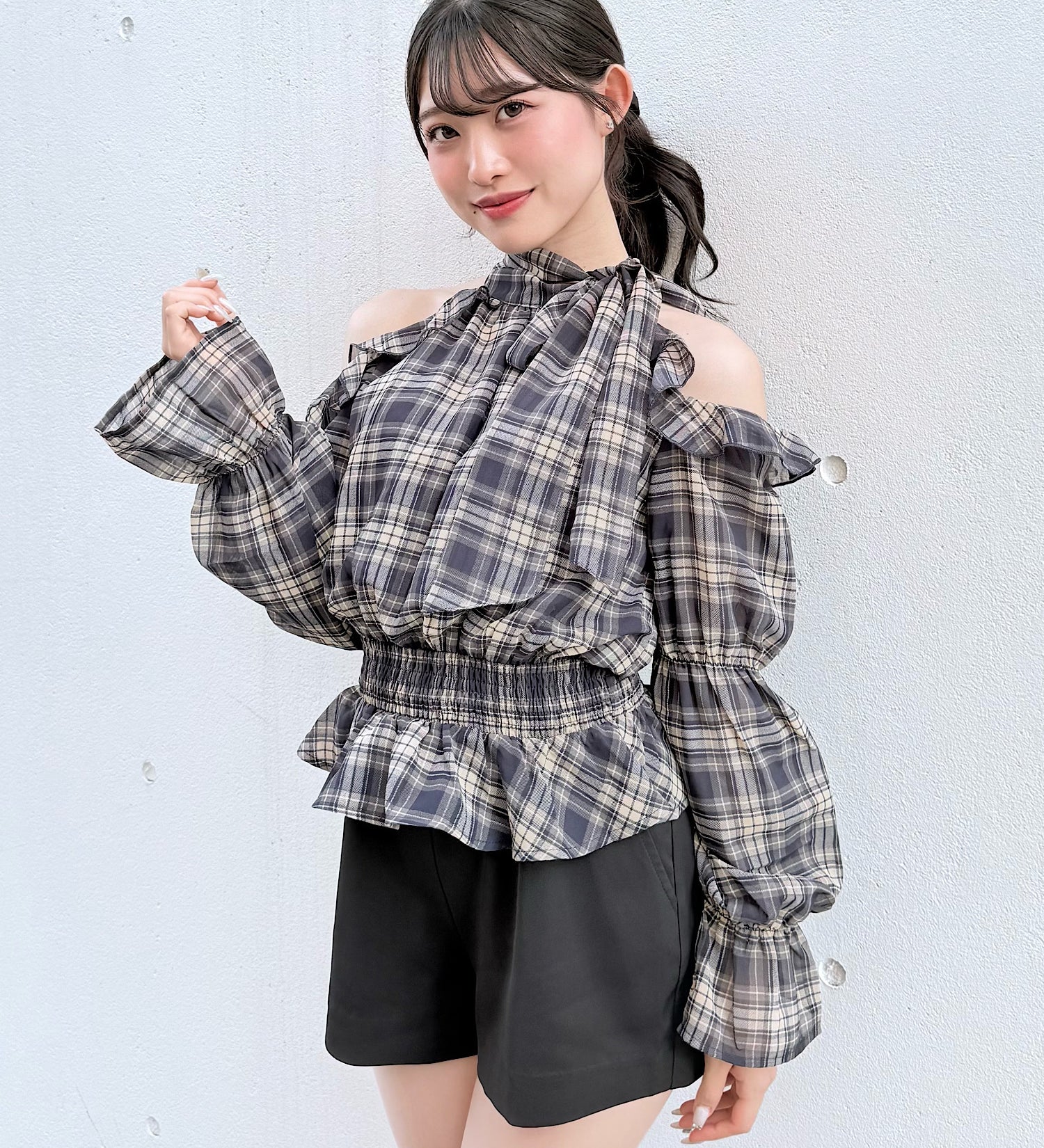 アメスリリボンフリルブラウス