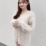 バックリボンダーリンニット