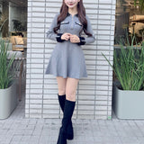 【予約商品 12月中旬発送】チェーンカラーZIPニットワンピース