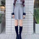 【予約商品 12月中旬発送】チェーンカラーZIPニットワンピース