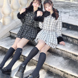ファー付きバイカラーセットアップ