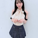 【予約商品ネイビー6月中旬ブラック・グレー6月上旬お届け】ビット付きレイヤードスカパン