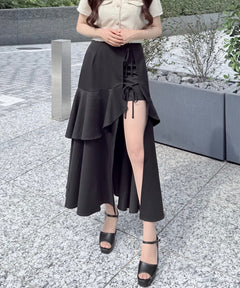 ラッフルスリットスカート