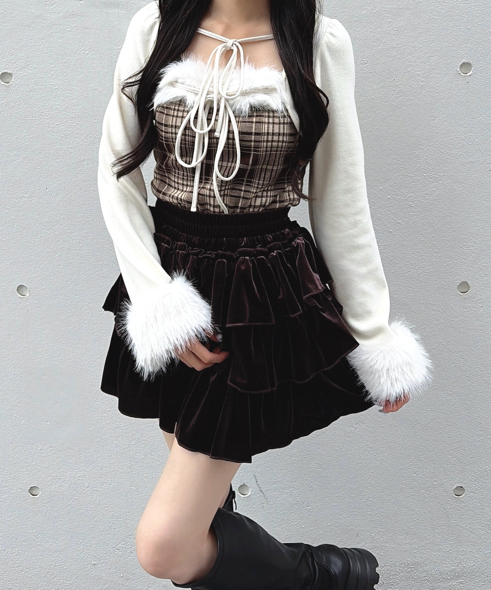 【9月11日(金)発売スタート】ファー付きボレロ風トップス