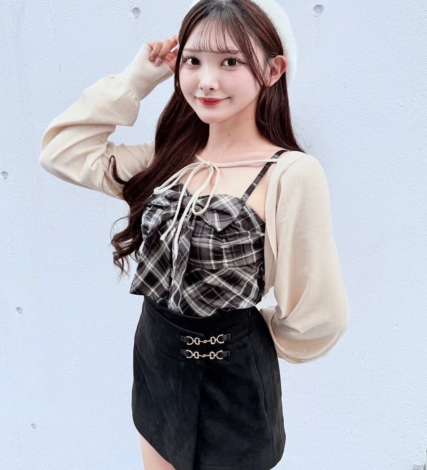 【予約商品9月中旬お届け】リボンキャミボレロアンサンブルニット
