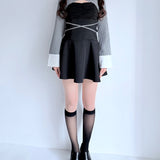 【予約商品2月上旬発送】ショートブラウスレイヤードワンピース