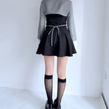 【予約商品2月上旬発送】ショートブラウスレイヤードワンピース