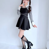 【予約商品2月上旬発送】ショートブラウスレイヤードワンピース