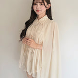 【予約商品9月上旬お届け】ケーププリーツシャツ