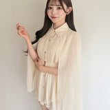 【予約商品9月上旬お届け】ケーププリーツシャツ