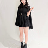 ケーププリーツシャツ