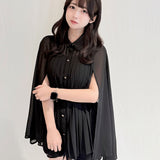 ケーププリーツシャツ