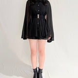 ケーププリーツシャツ