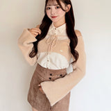 【予約商品9月下旬お届け】シャツレイヤードシャギーニット