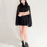 ケーププリーツシャツ