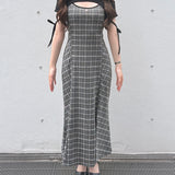 【予約商品7月下旬お届け】レイヤードバックリボンロングワンピース