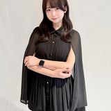 ケーププリーツシャツ