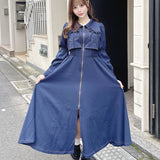 【公式オンライン先行販売！】ロングレイヤードフロントジップワンピース