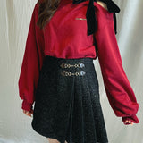 リボンワンショルトレーナー